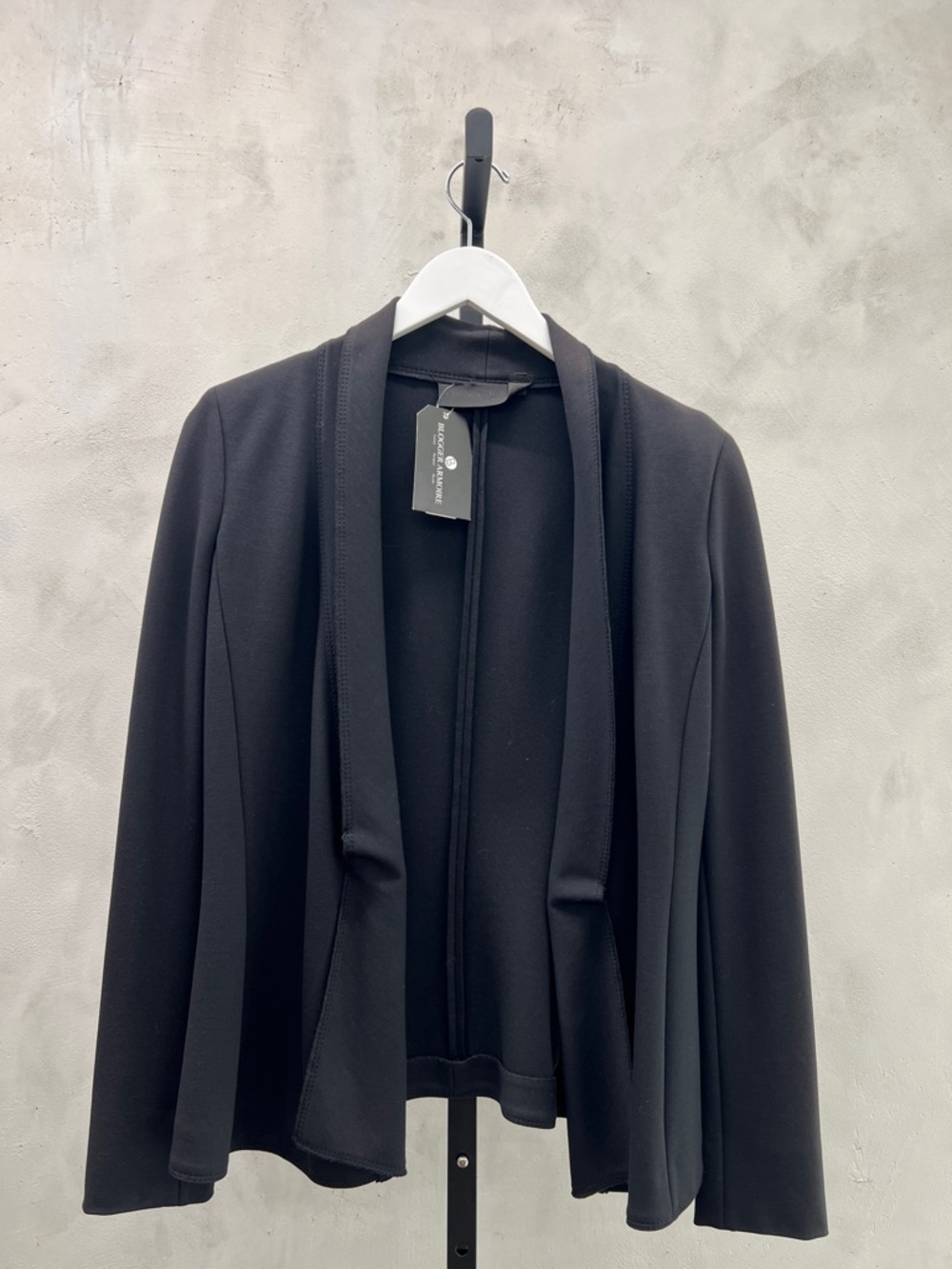 Donna Karan Black Open-Front Blazer Jacket